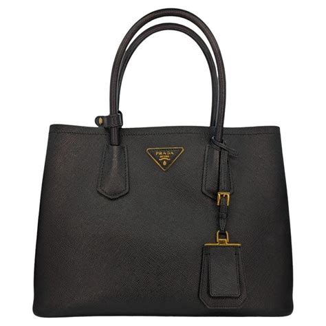 prada saffiano cuir buckle tote|PRADA Saffiano Cuir Buckle Tote Nero Black .